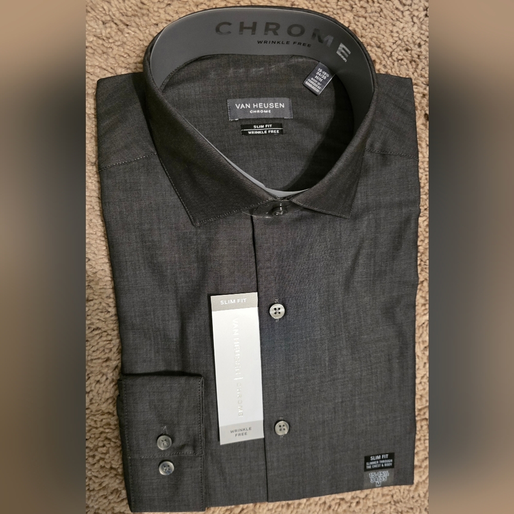 Van Heusen Men's Charcoal Dress Shirt